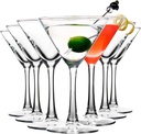 Martini Glasses Set of 7, 6.3oz Cocktail Glasses, Classic Stemmed Martini Wine Glasses, Clear Martini Glass Set for Bar, Cocktail Party, Wedding, Outdoors, Camping and More