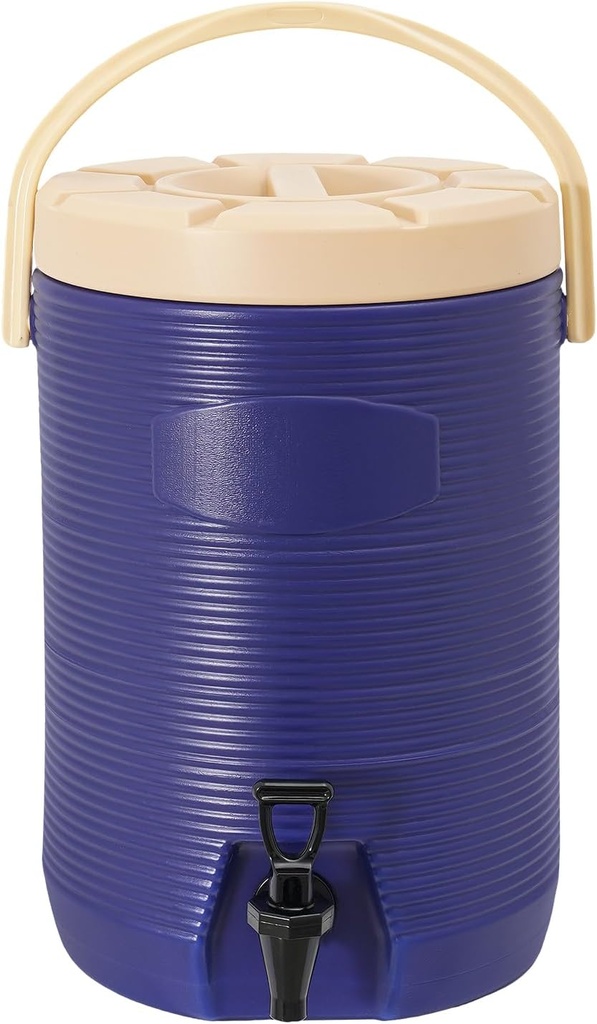 Stainless Steel Beverage Dispenser Insulated Container with Faucet Cooler with Drink Dispensers Cold and Hot Drink Dispenser for Milk Tea, Juice, Coffee 4.49 Gal Capacity (Blue)