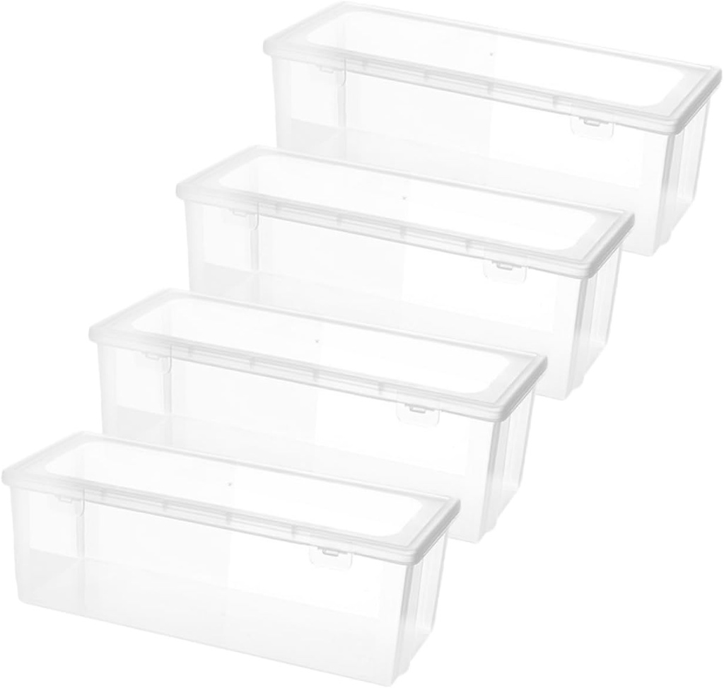 Healifty 4pcs Airtight Food Storage Containers Sealed Crisper Box Freezer Containers for Spaghetti Beans