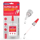 GH1200 (2-in-1) Super Glue with Brush Applicator & Nozzle, Mess Free Superglue Brush, Instant Never Dries, 3000 CPS Ca Glue, No Stain Clear Glue, Super Glue for Plastic, Rubber & More