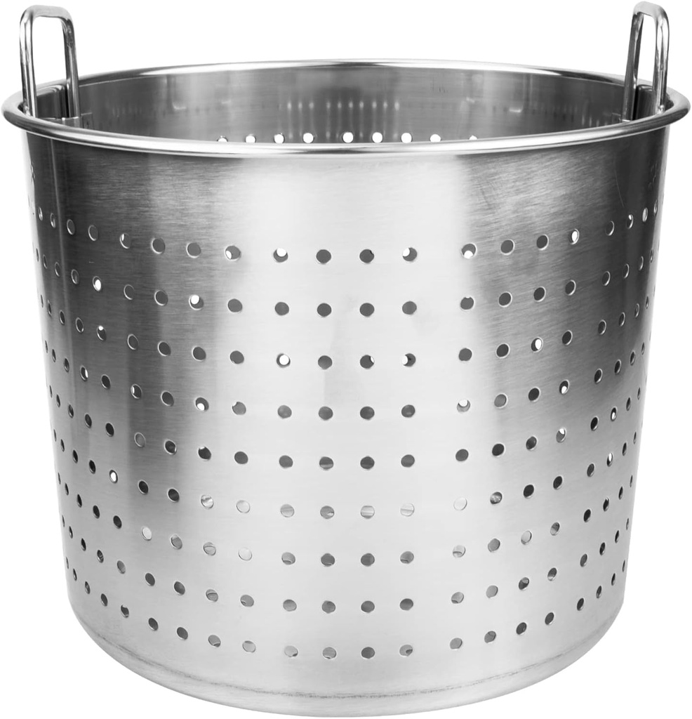 Kichvoe Food Stock Pot Basket: Strainer Basket Seafood Boiling Basket Deep Fryer Pot Stainless Steel Insert Basket Pasta Insert Basket for Boiling and Steaming Pot