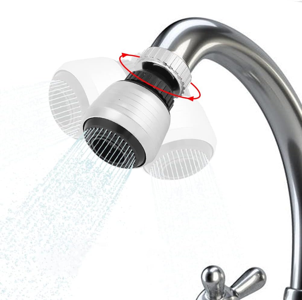 Faucet Aerator Sprayer, 360° Adjustable Faucet Bubbler, G 1/2" Internal Thread Kitchen Faucet Spray, High Pressure Power Spray, Chrome Plating, for Kitchen Bathroom