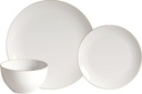 Premium Ceramic Dinnerware Sets. Plates and Bowls Sets. Dish Set. Dishes Set for 4. Platos De Cocina Dishwasher Safe White