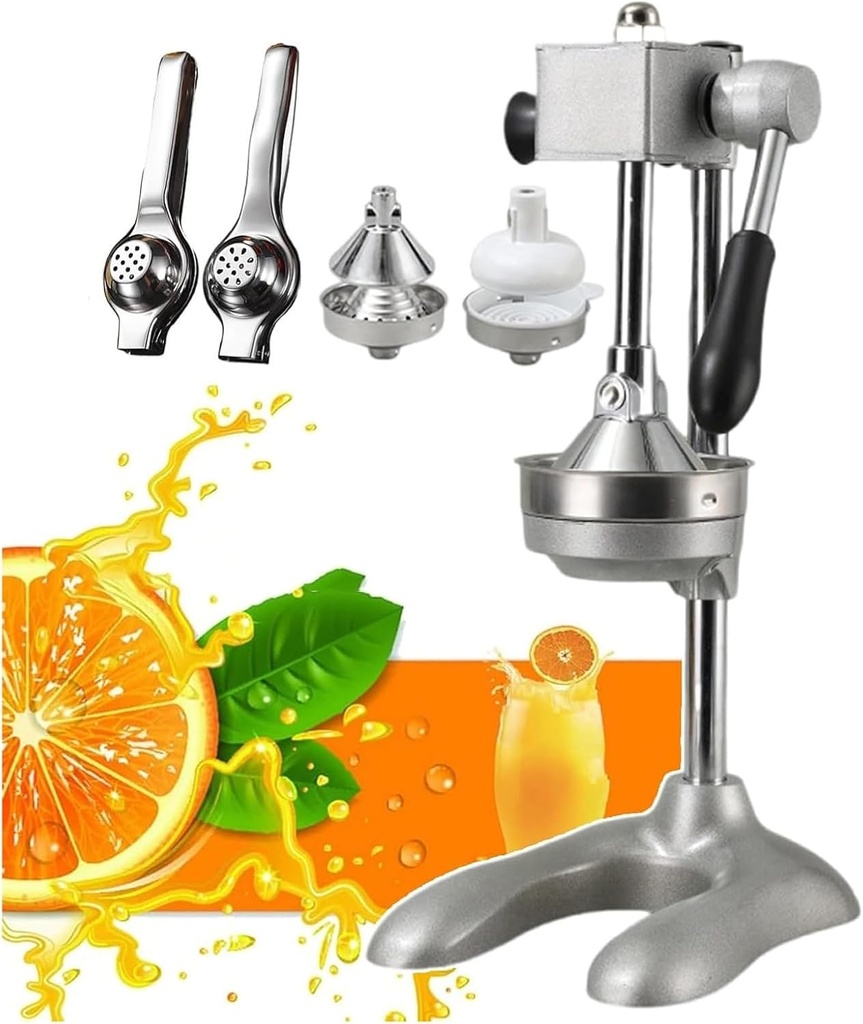 Cast Iron Citrus Juicer, Hand Press Citrus Juicer Extractor With Filter Plate And Auxiliary Handle, Manual Juicing Tool