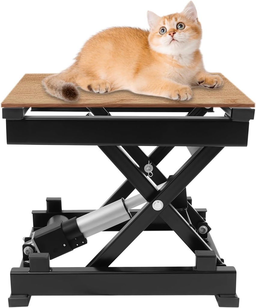 Electric Scissor Lift Table, 140/130/350/250/180LB Load 265-1270 Height Adjustable Lifting Platform Folded, Hydraulic Lift Table for Material Handling and Transportation (130LB)