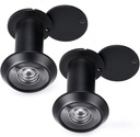 Sumnacon Safety Door Viewer,Solid Brass 220-degree Door Viewer/Peephole with Heavy Duty Rotating Privacy Cover for 1-3/8" to 2-1/6" Doors, Durable Door Viewer for Home Office Hotel (2 Pcs Black)