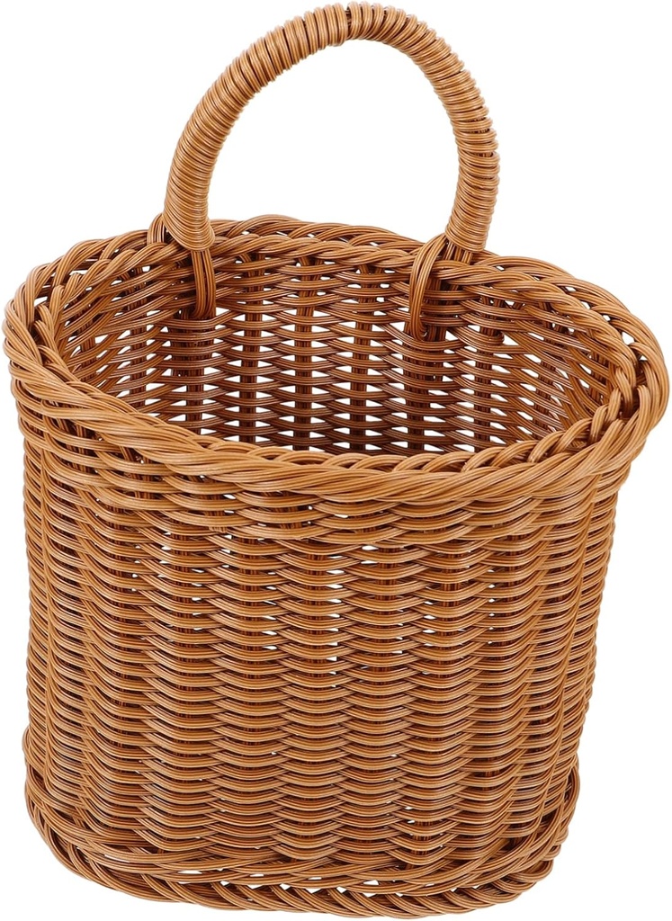 Rattan Wall Hanging Basket Kitchen Storage Baskets for Kitchen Organization