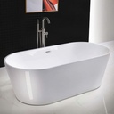 WOODBRIDGE B1701-B/N-Drain &O Bathtub, 71", Brushed Nickel