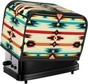 Native American Pattern Toaster Cover 2 Slice,Tribal Bread Machine Cover, Washable Dust-Proof Cover for Kitchen Small Appliance Cover,with Top Handle,American Native Stripes