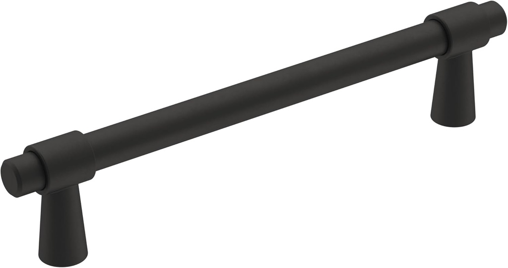 Amerock | Cabinet Pull | Matte Black | 5-1/16 inch (128 mm) Center-to-Center | Destine | 1 Pack | Drawer Pull | Cabinet Handle | Cabinet Hardware