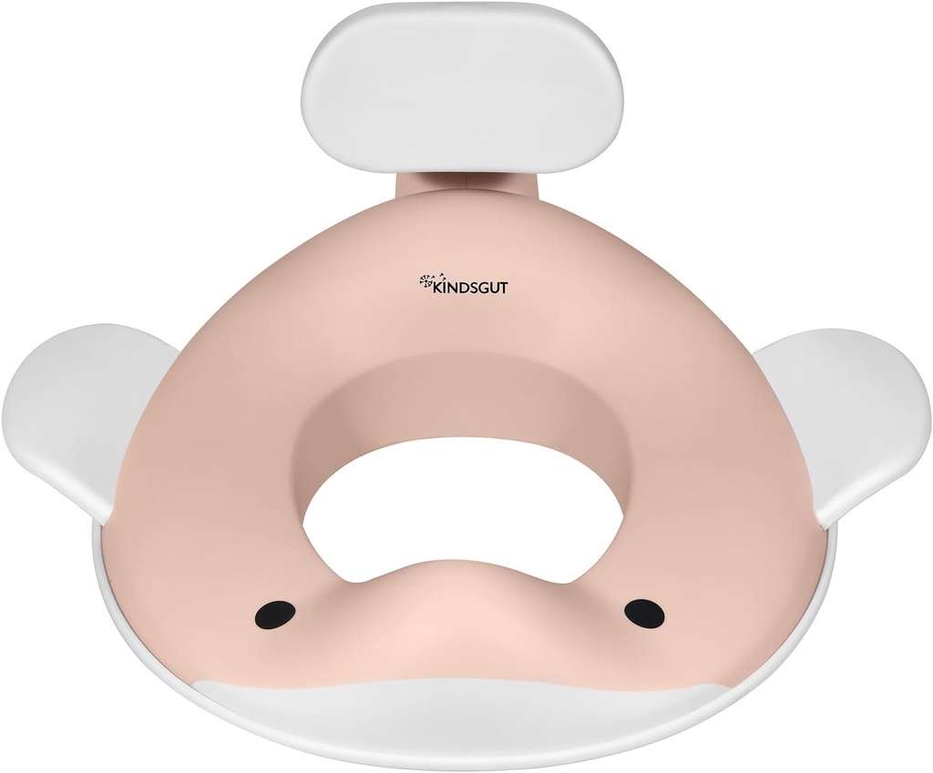 Kindsgut Potty Training Seat in whale design, designed in Germany, suitable for all toilet shapes non-slip toilet seat, Peach