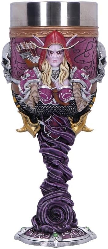 Nemesis Now World of Warcraft Sylvanas Goblet, 19.5cm, Banshee Queen Collectible Drinkware, Officially Licensed WoW Merchandise