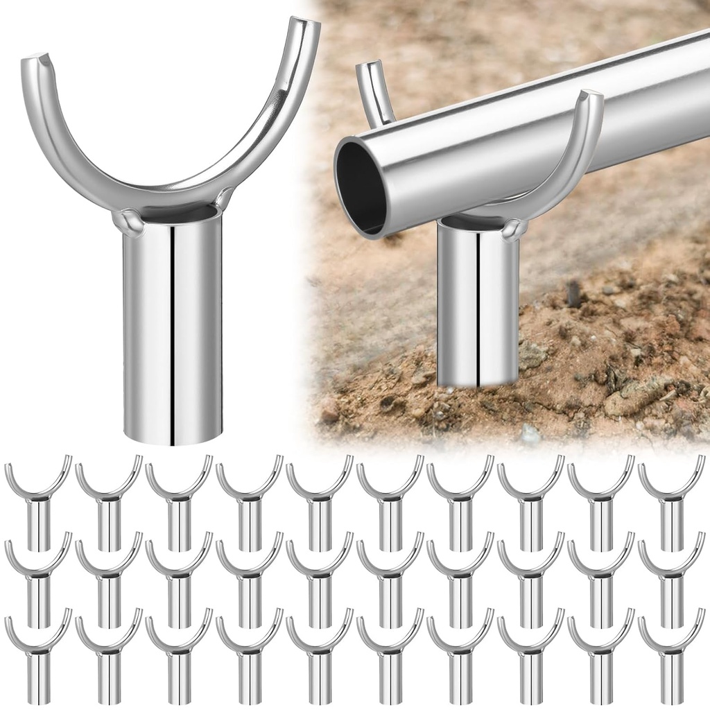 Shimeyao 100 Pcs Concrete Metal Screed Rebar Chairs Use with 2" or Smaller Metal Screed Pipe Applicable Building Laying Scenes to Make The Concrete Laying Level