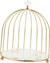 Birdcage Cake Stand Gold Decorative Tiered Cupcake Holder for Parties Design with Patterns for Desserts Appetizers and Makeup Organization