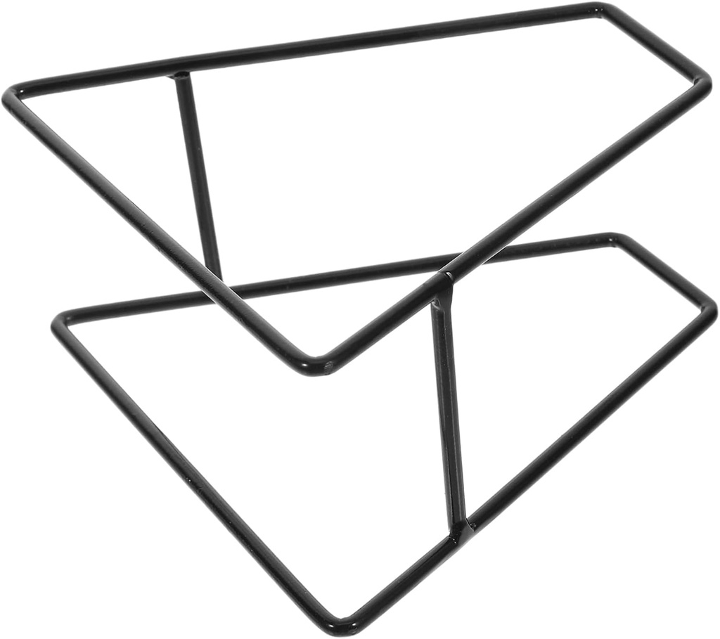 GLEAVI Plate Organizer Small Drying Rack for Dishes Kitchen Dish Storage Triangle Coaster Holder Heat Insulated Rack