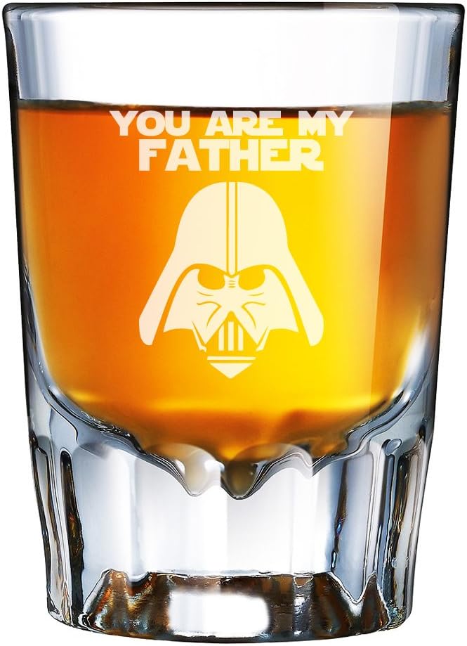 You Are My Father Engraved Barcraft Fluted Shot Glass