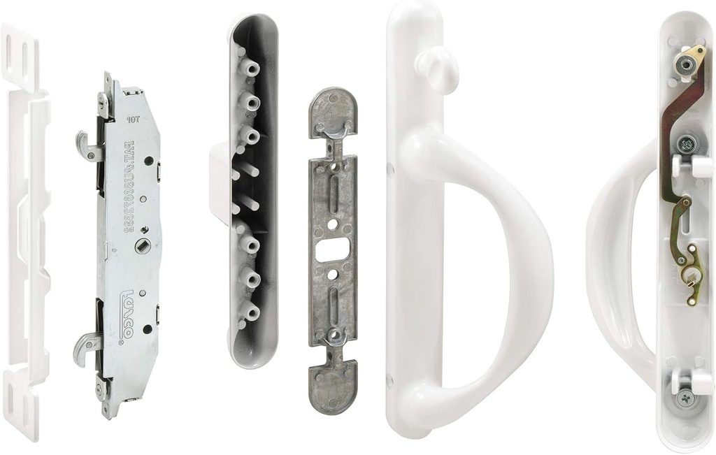 Prime-Line C 1308 White Diecast, Mortise System Right Hand Patio Door Handle (Single Pack)