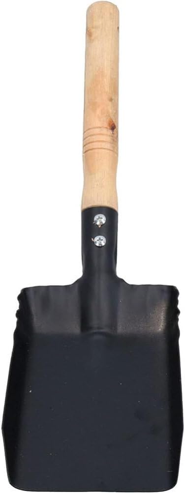 GANAZONO Coal Hand Shovel Fireplace Shovel Metal Ash with Wooden Handle Fireplace Scoop Coal Gardening for Wood Stove Hearth Cleaning Trowel