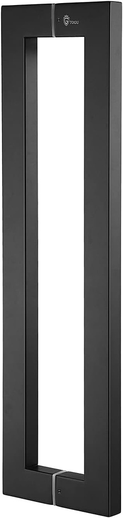 TOGU TG-6013 900mm/36 inches Square/Rectangle Shape Stainless Steel Push Pull Door Handle for Solid Wood, Timber, Glass and Steel Doors, Matt Black Finish
