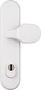 ABUS 122361 HLZS814 F1 EK Protective Door Handle Fitting with Round Cylinder Protection White
