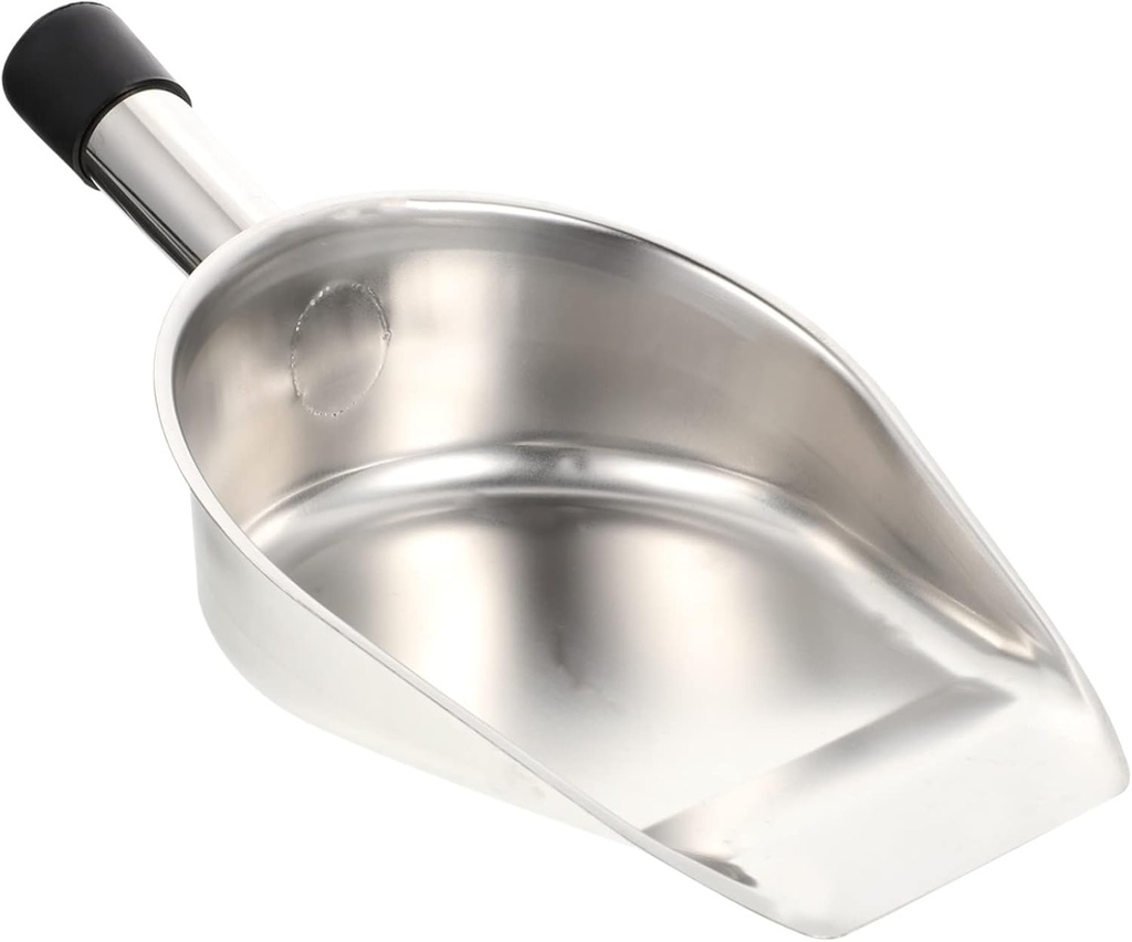 VOSAREA Stainless Steel Flour Shovel Ice Scoop for Kitchen Food Scooper Bar Ice Scoop