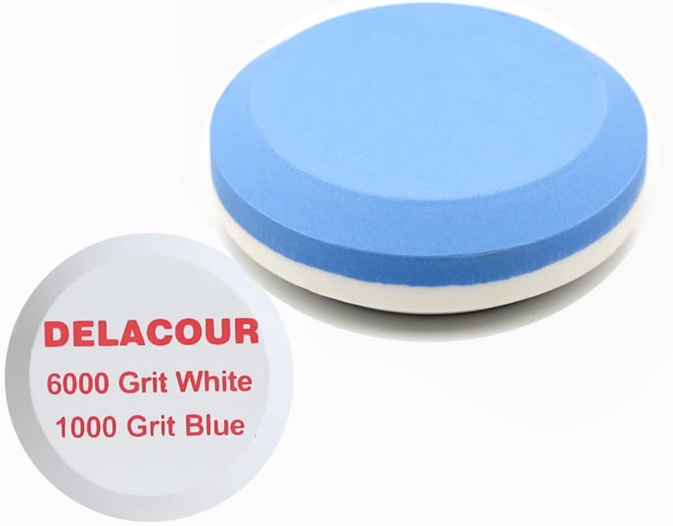 Delacour Axe/Hatchet Sharpening Puck Whetstone Knife Sharpening Stone, Dual Grit Multi-Purpose Sharpener Stone