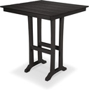 POLYWOOD Farmhouse Bartable Black - 42" Bar Height Outdoor Bistro Table - Heavy Duty HDPE Patio Furniture - Modern Farmhouse Style Bar High Top Table for Deck, Garden & Poolside