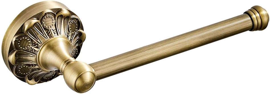 Antique Toilet Roll Holder Brass Material Toilet Paper Holder for Loo Roll Bathroom Paper Tissue Bar 20cm for Bathroom Toilet Paper Storage Brush Bronze … (Brush Bronze)