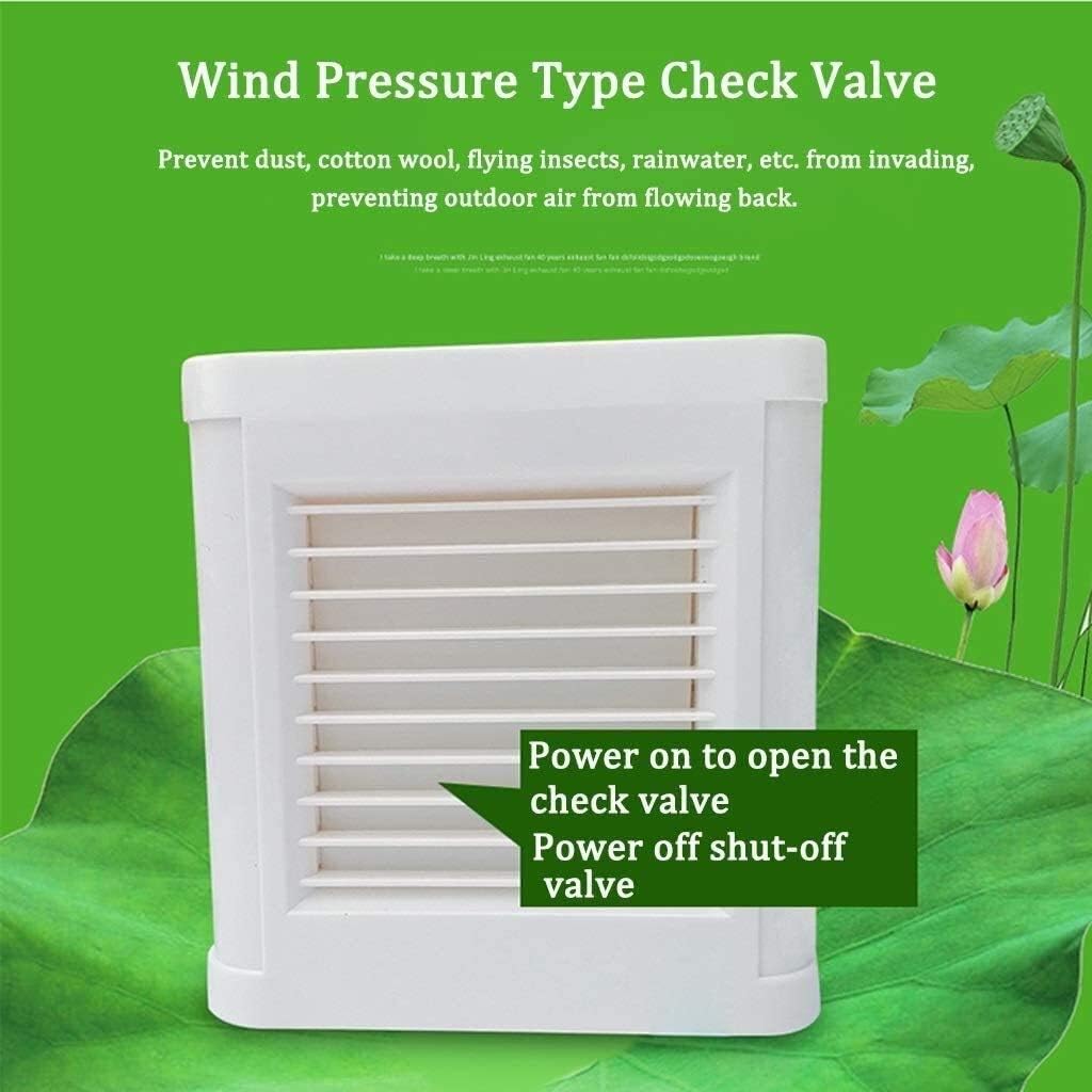 Exhaust Fan, Wall Mounted Vent Fans Ventilation Extractor Household Exhaust Fans Bathroom Extractor Fan Low Noise Ventilation Fan Window Type Ventilator, 4 Inches for Kitchen Toilet