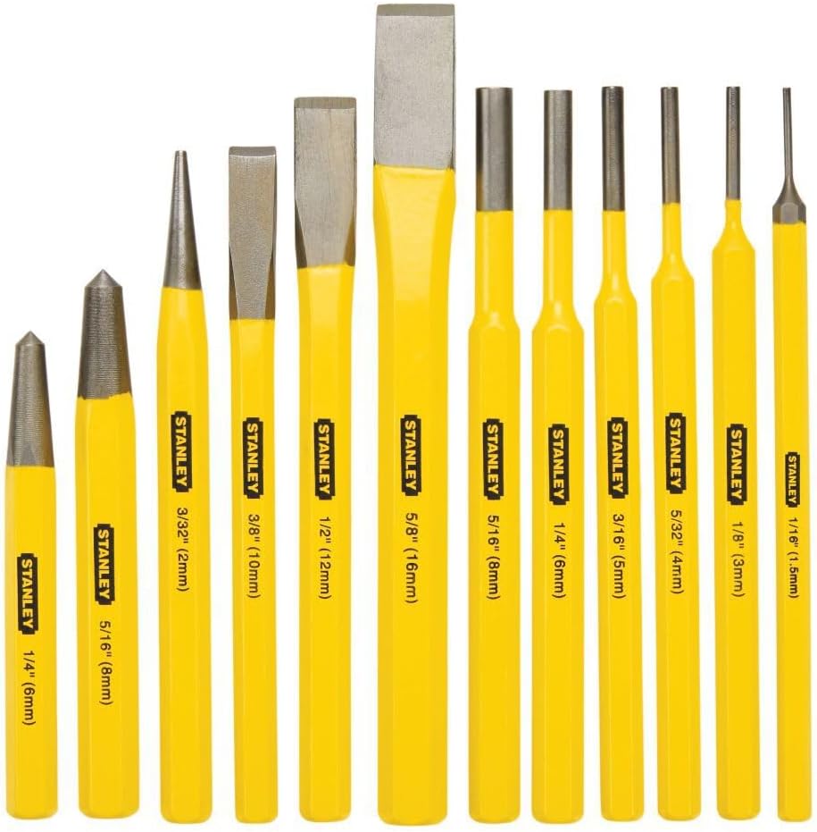 Stanley Cold Chisel & Punch Set 12 Piece