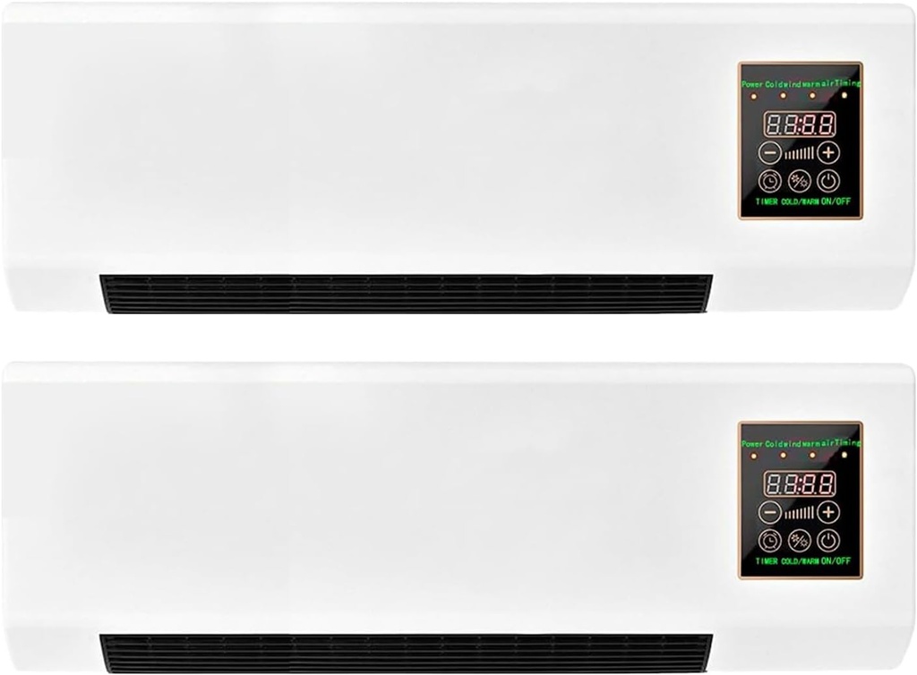 Climafy Portable Ductless Air Conditioner, Wall Mounted Split Max Air Conditioner, Mini Split Ac/Heating System Super Quiet Fast Cooling/Heating for Bedroom Living Room A 2PCS