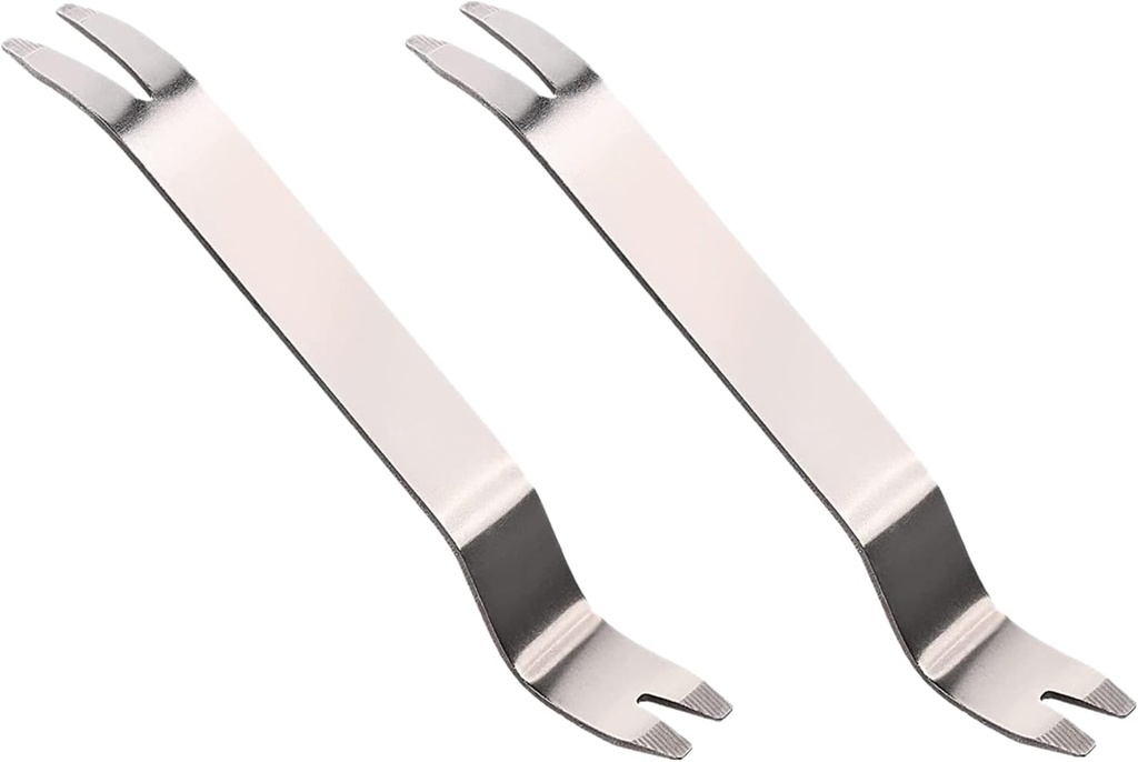 2 Pack Paver Puller Tool - 7 Inch Brick Lifter & Removal Tool for Sunken Pavers, Patio Blocks, Walkways - Heavy Duty Steel Garden Tool for Lawn, Yard & Home Landscaping (Silver)