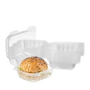 FULING 100 Count Clear Plastic Hinged Food Take Out To-Go Clamshell Containers, 6" W Disposable Takeout Tray for Dessert, Cakes, Cookies, Salads, Pasta, Sandwiches