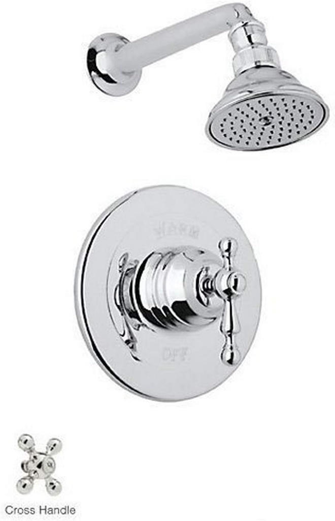 Rohl ACKIT30EX-APC Kit Arcana Shower Package with Cross Handle includes AC100X and C5504E, Polished Chrome