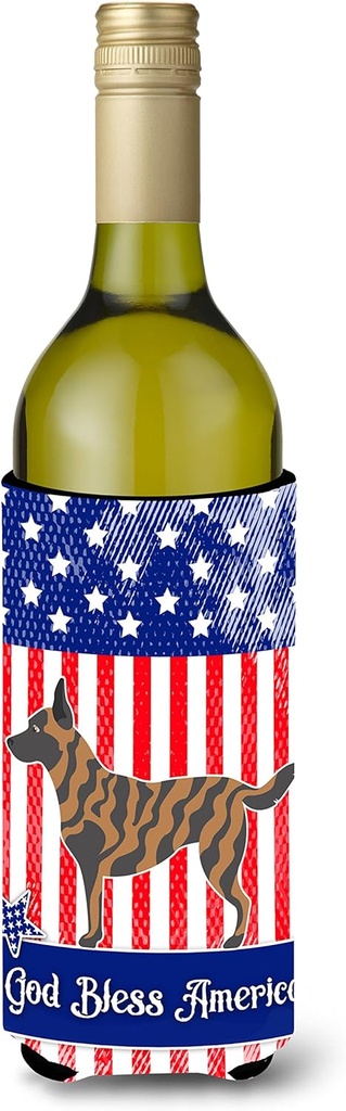 Caroline's Treasures BB8381LITERK Dutch Shepherd American Wine Bottle Hugger Bottle Cooler Sleeve Hugger Machine Washable Collapsible Insulator Beverage Insulated Holder
