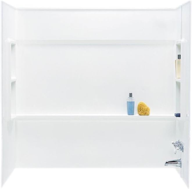Swanstone BA03060.010 Veritek Direct-to-Stud 3-Panel Bathtub Wall Kit, 30-in L X 60-in H X 59.5-in H, White
