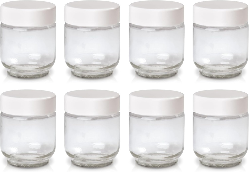 Euro Cuisine Glass Jars for Yogurt Maker, Set of 8
