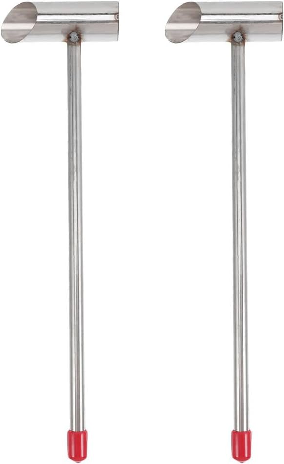 2pcs Marshmallow Spoon: Marshmallow Machine Spoon Tool - Long Handheld Stainless Steel Sugar Scoop For Cotton Candy Machines Buffets Festivals Dessert Stations