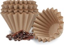 Disposable Small Coffee Filters,100PCS Unbleached Basket Coffee Paper Filter for Ninja Pods & Grounds Specialty Single-Serve Coffee Maker PB051 PB041, Kalita Wave Dripper 155, 1-2 Cup