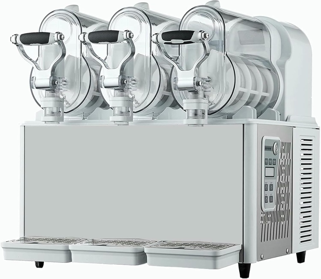 3/6/9L Commercial Ice Slushy Machine, -2~-7℃ Ice Slushie Making Machine, Ice Cream Maker with Led Display for Restuarant, Ce/Fcc,Silver,9L