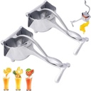 Aluminum Alloy Fresh Fruit Juice Extractor, Heavy Duty Handheld Lemon Juicers, Squeezer for Juicing Oranges Pomegranate Lemons, Easy to Clean, Home and Kitchen Tool (2Pcs)