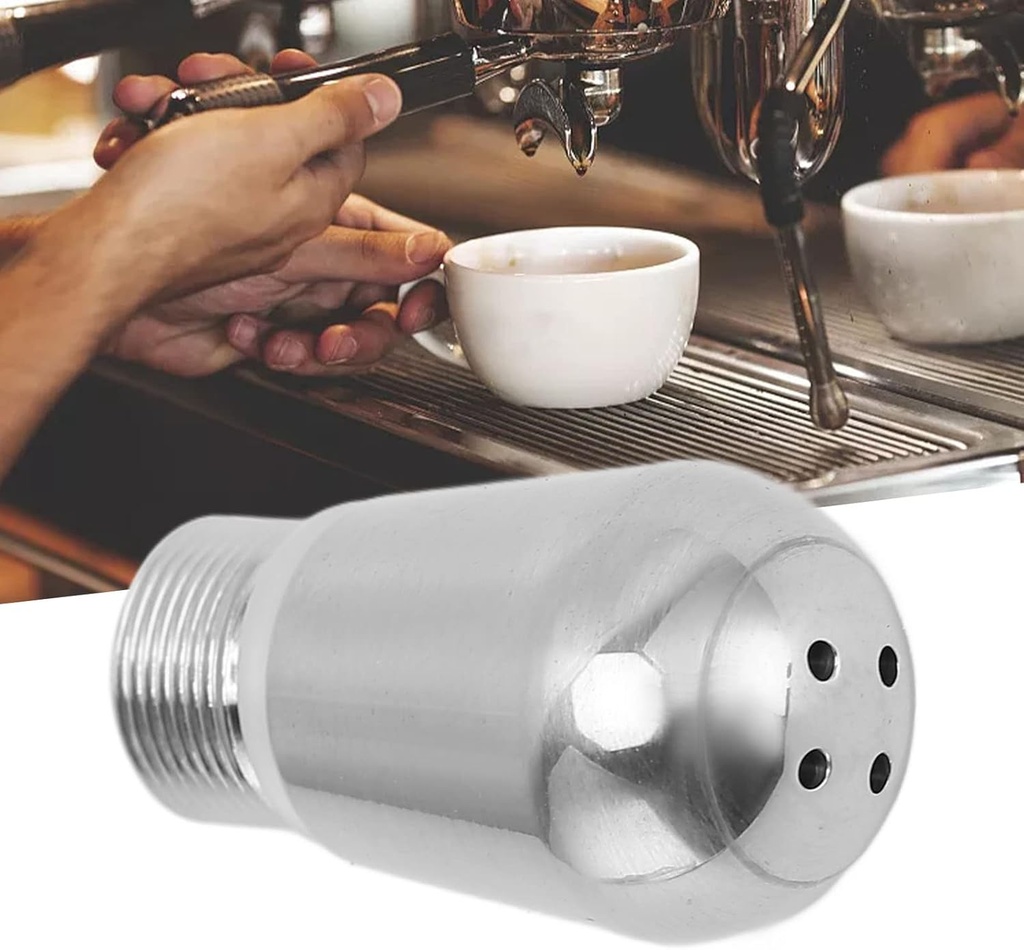 Steam Wand Tip 4 Hole, Coffee Maker Steam Nozzle, Stainless Steel Milk Foam Spout Replacement Accessory Espresso Machine Steam Wand Suitable for Breville 8