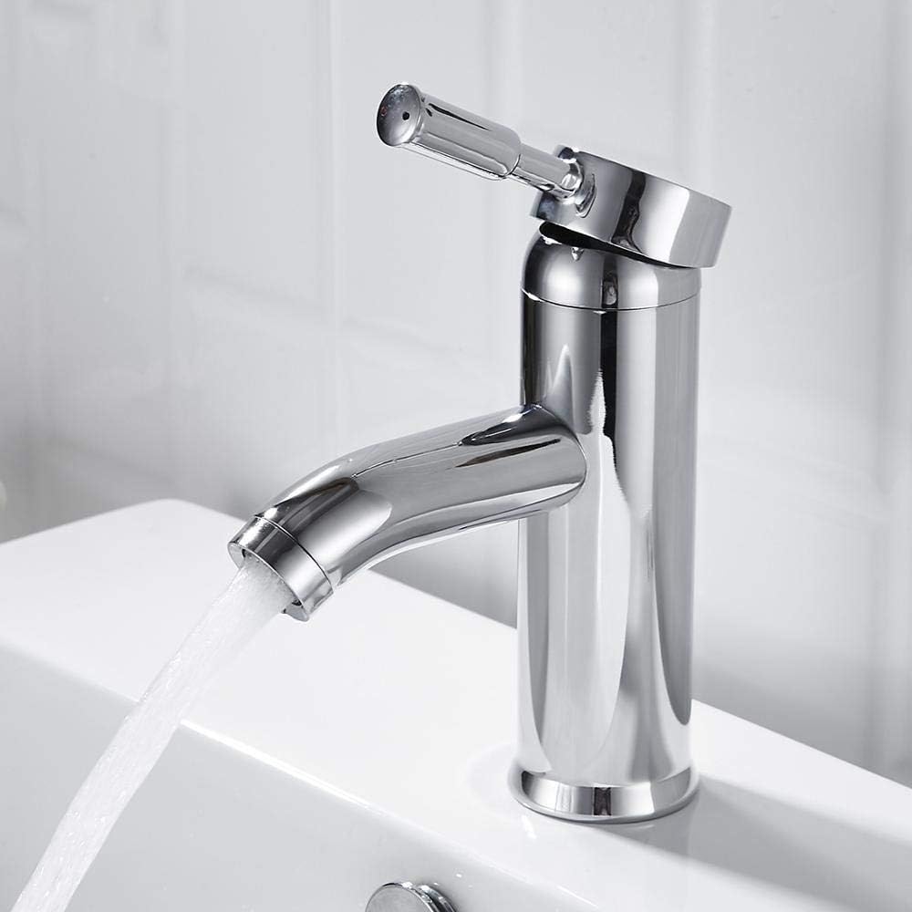 RoundBathroom Tap Faucet Single Handle Single Hole Basin Mixer Bathroom Accessories Tap Bathroom Sink Basin Mixer