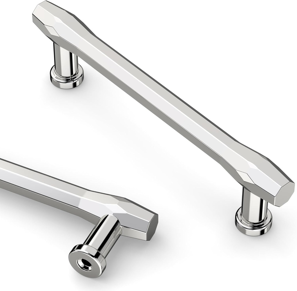 Asidrama 10 Pack 3.75 Inch(96mm) Polished Chrome Kitchen Cabinet Handles, Cabinet Pulls Kitchen Cabinet Hardware for Cupboard Drawer Pulls