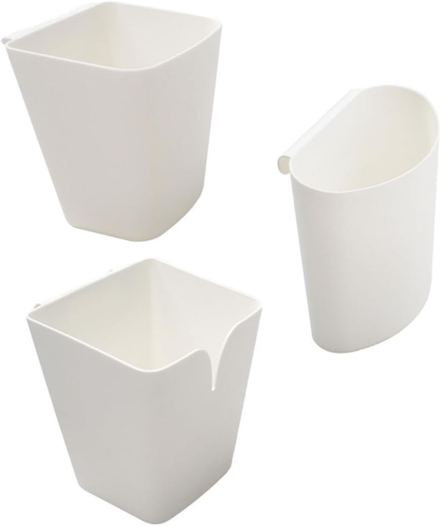 Garneck 3pcs Hanging Basket Trolley Storage Box Pantry Baskets Household Organizing Bins Plastic Compact for Kitchen Random Style