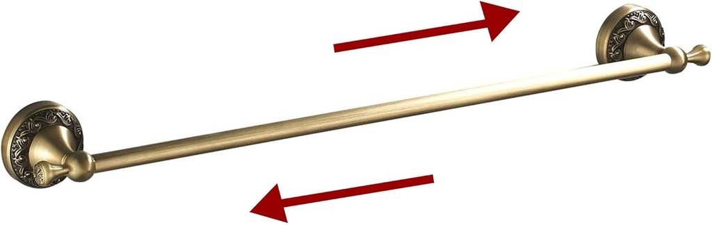 Brass Towel Bar,Adjustable Towel Holder Rod Antique Brass,Antique Towel Bar Rail Bathroom Accessories Wall Mount Expandable 15.2 to 27.8 Inch