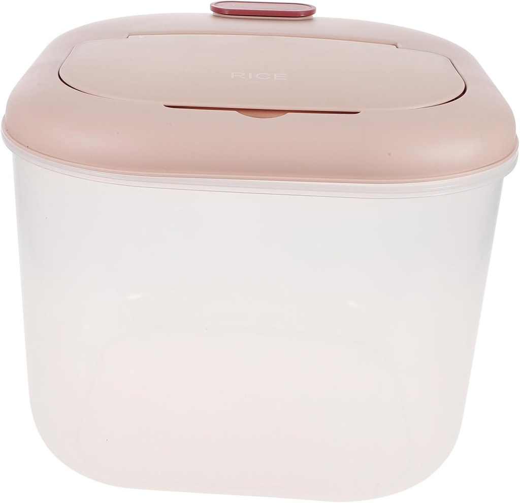 Zerodeko Rice Bucket Sealable Lid Storage Holder for Rice Dry Food Storage in Kitchen Pantry