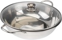 Multifunctional Stainless Steel Induction Cooker Hot Pot with Lid Dual Sided Divider for Two Flavors Suitable for Home Parties and Hot Pot Restaurants