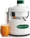 Omega Centrifugal Juicer High Speed Pulp Ejection Juice Extractor 1/3 HP Juices Vegetables Citrus and Fruits at 3500 RPM Surgical Stainless Steel Parts and Blade, 250-Watts, White
