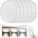 6 Pack 12 Inch Slim Dimmable LED Flush Mount Ceiling Light Fixtures, 24W 2640LM 3000K/4000K/5000K, House Upgrade Led Lights for Bedroom Hallway Laundry Room Rental Units, 240W Equiv., White